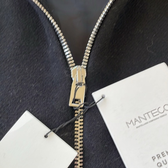 Zara Women’s Black Manteco Wool Bomber Zip Up Coat ZW Collection Medium NWT - Picture 5 of 14